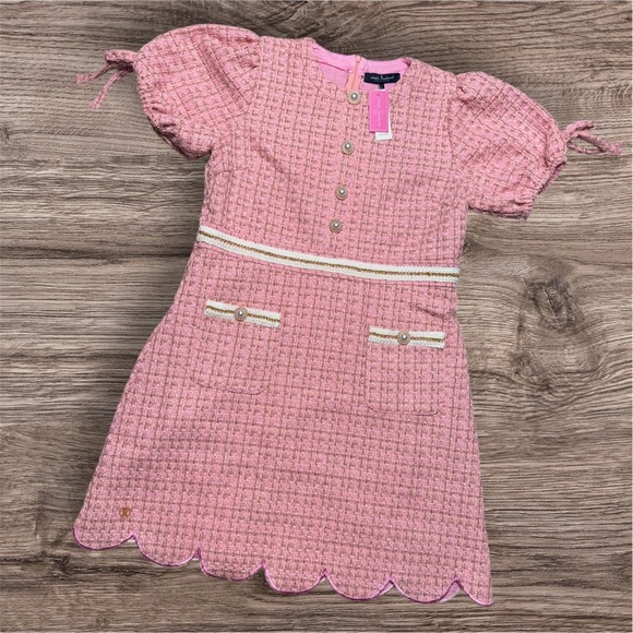 Simply Southern Light Pink Tweed Dress - Size Large - Picture 2 of 8
